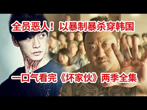 【脑弟】全员恶人！马东锡以暴制暴杀穿韩国！一口气看完下饭神剧《坏家伙们》全两季！朴海镇主演