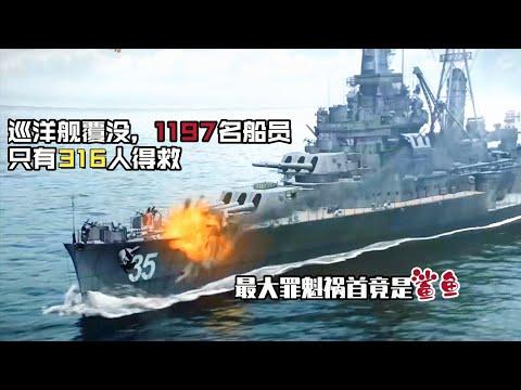 電影趣談大白鯊：美巡洋艦覆沒，700多船員被鯊魚的恐懼支配，316人獲救!